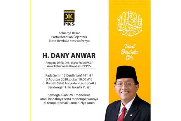 Humas DPW PKS DKI Bantah Bang Dani Meninggal Dunia Karena Corona