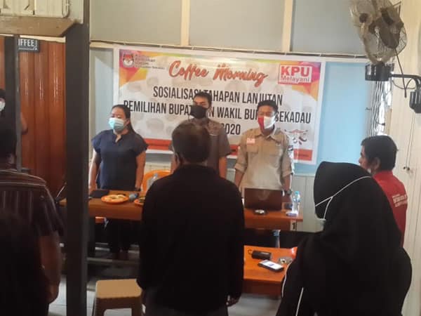 KPU Sekadau Coffee Morning Bersama Wartawan Sosialisasikan Tahapan Lanjutan Pilkada 2020