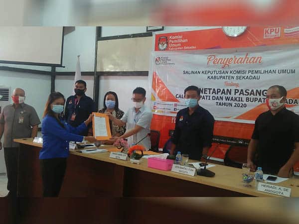 KPU Tetapkan Rupinus-Aloysius dan Aron-Subandrio Paslon Pilkada Sekadau 2020