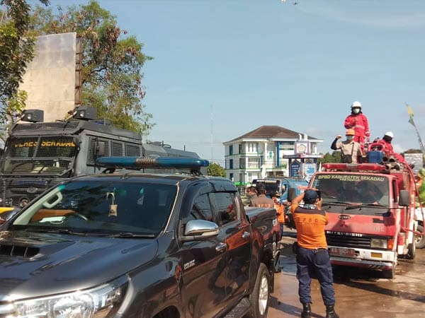 Pemkab dan Polres Disinfeksi Kota Sekadau