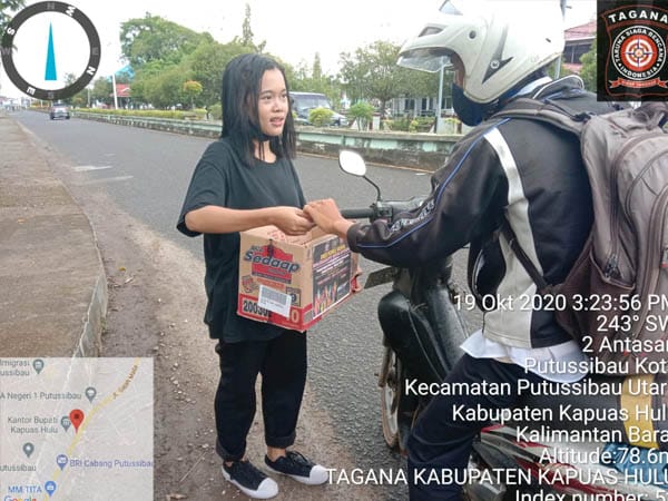 Aksi Peduli Sosial Tiga Ormas Galang Dana untuk Korban Kebakaran Rumah Betang Sayut