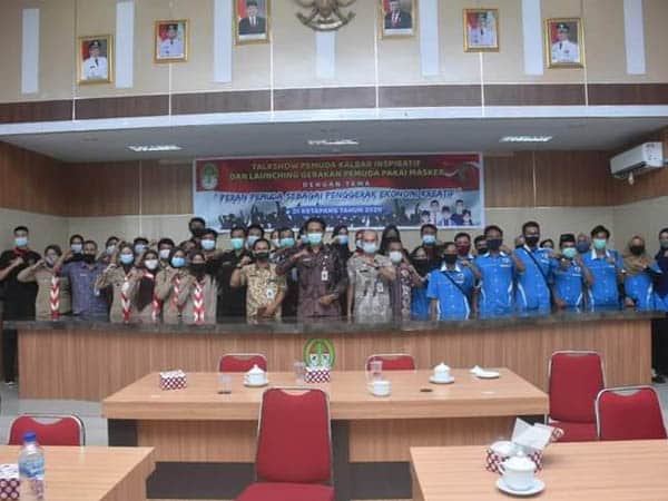 Ketapang Turut Serta Talkshow Pemuda Kalbar Inspiratif dan Gerakan Pemuda Pakai Masker