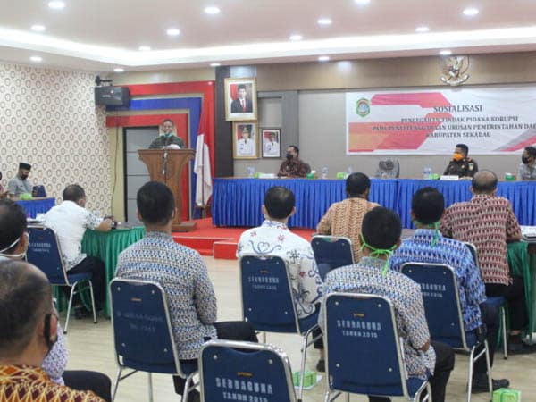 Pemkab Sekadau Gelar Sosialisasi Pencegahan Tipikor dalam Urusan Pemerintah Daerah