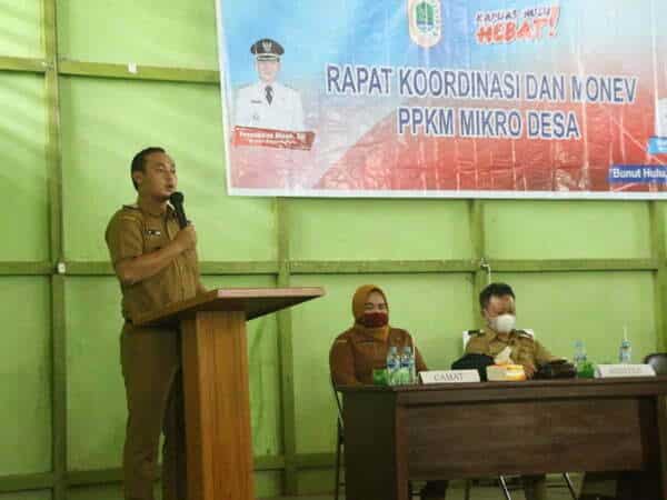 Wabup Wahyudi Monitoring dan Evaluasi PPKM Mikro di Bunut Hulu