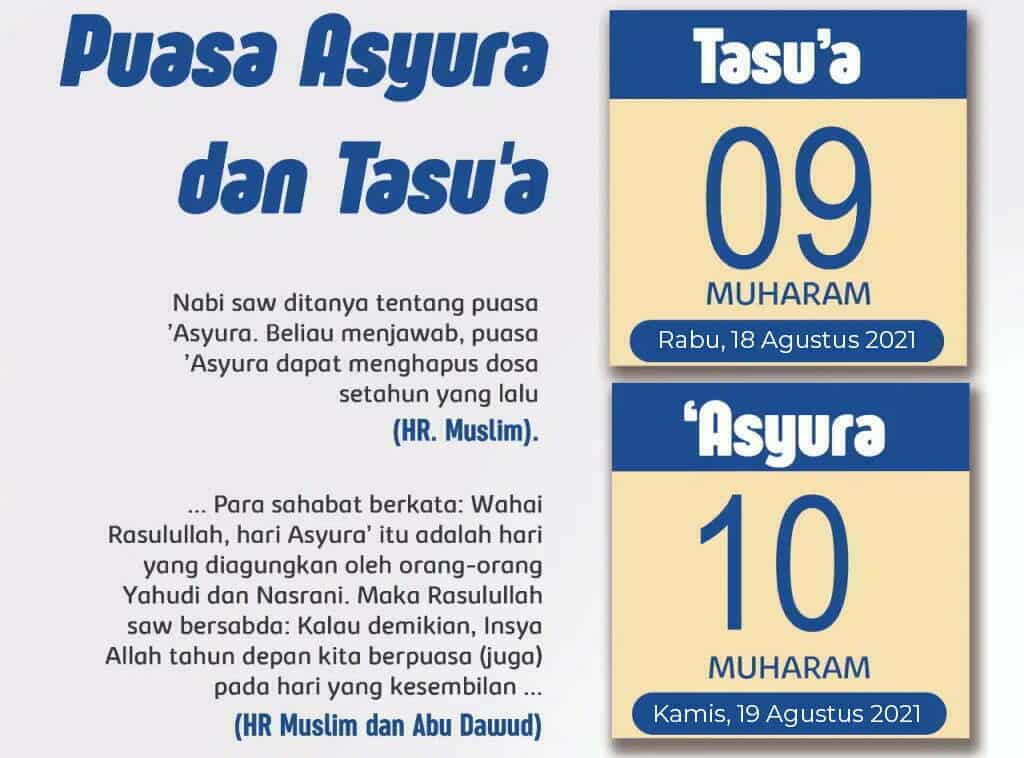 Niat Puasa Tasu'a dan Asyura Bulan Muharram Serta Jadwal Pelaksanaannya