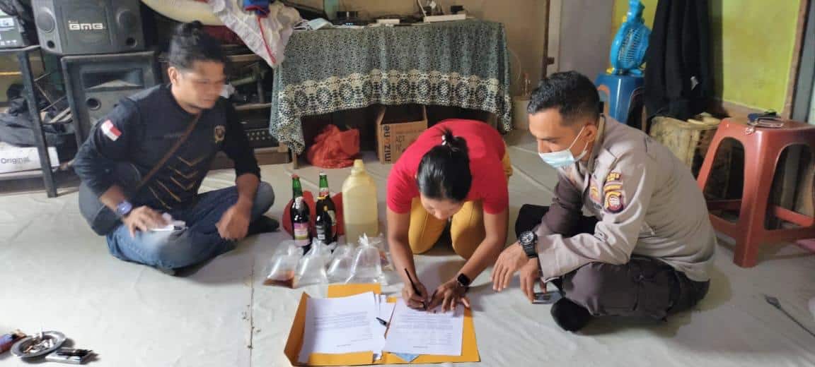 Polsek Kota Baru Amankan Warga Penjual Miras