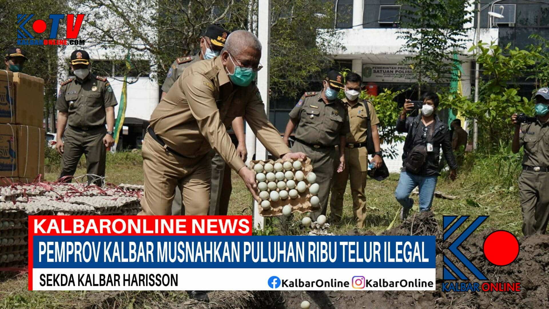 VIDEO: Pemprov Kalbar Musnahkan Puluhan Ribu Butir Telur Ilegal