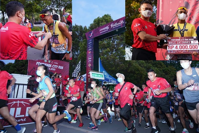 Irmansyah dan Wita Mouza Juara Pontianak City Run 2022