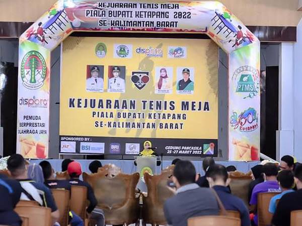 Kejuaraan Tenis Meja Piala Bupati Ketapang 2022 Resmi Bergulir