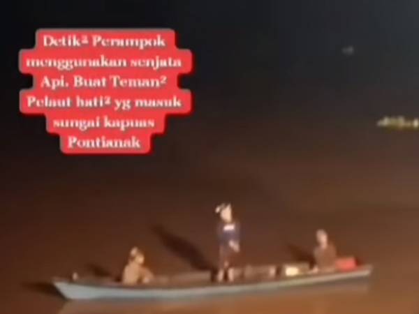Video Viral Kawanan Perompak Serang Kapal dengan Senjata Api di Sungai Kapuas
