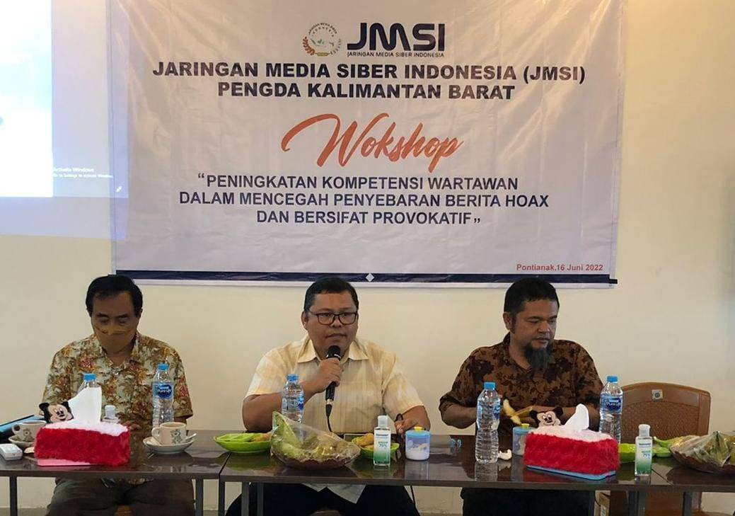 JMSI Kalbar Gelar Workshop Peningkatan Kompetensi Wartawan: Cegah Berita Hoax dan Provokatif