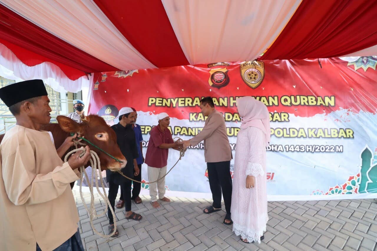 Idul Adha 1443 H, Polda Kalbar Sembelih 29 Hewan Kurban