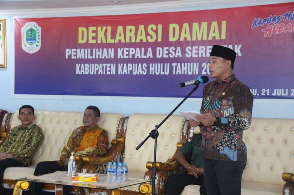 Wakil Bupati Kapuas Hulu Hadiri Deklarasi Damai Pemilihan Kepala Desa Serentak Tahun 2022