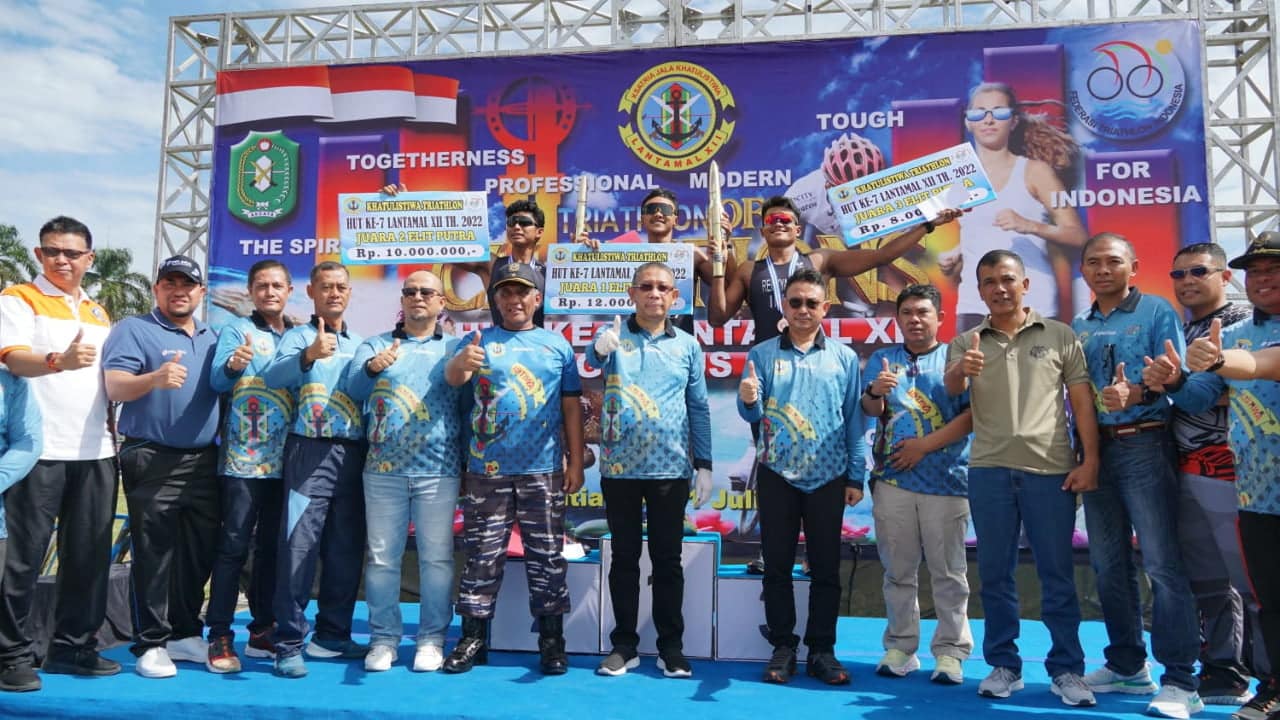 Semarak HUT ke-7, Lantamal XII Pontianak Gelar Lomba Triathlon, Sutarmidji: Tingkatkan Tourism Sport di Kalimantan Barat