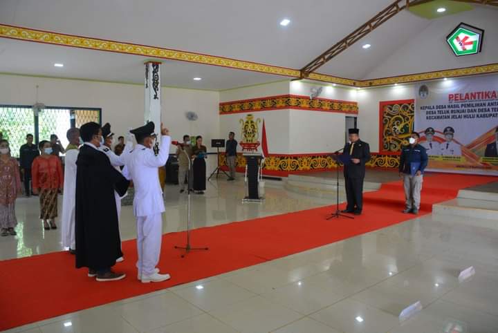 Sekda Ketapang Lantik Kades Teluk Runjai dan Kades Tebing Berseri Hasil PAW