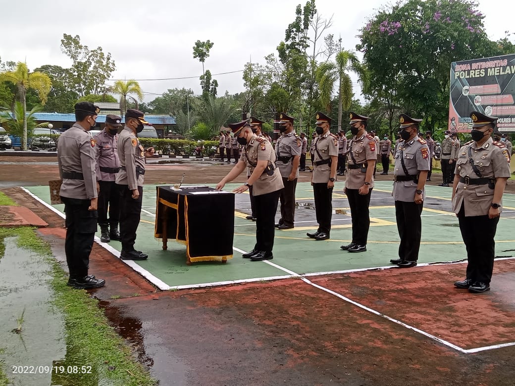 Polres Melawi Gelar Sertijab Perwira, Ini Nama Pejabat yang Dimutasi
