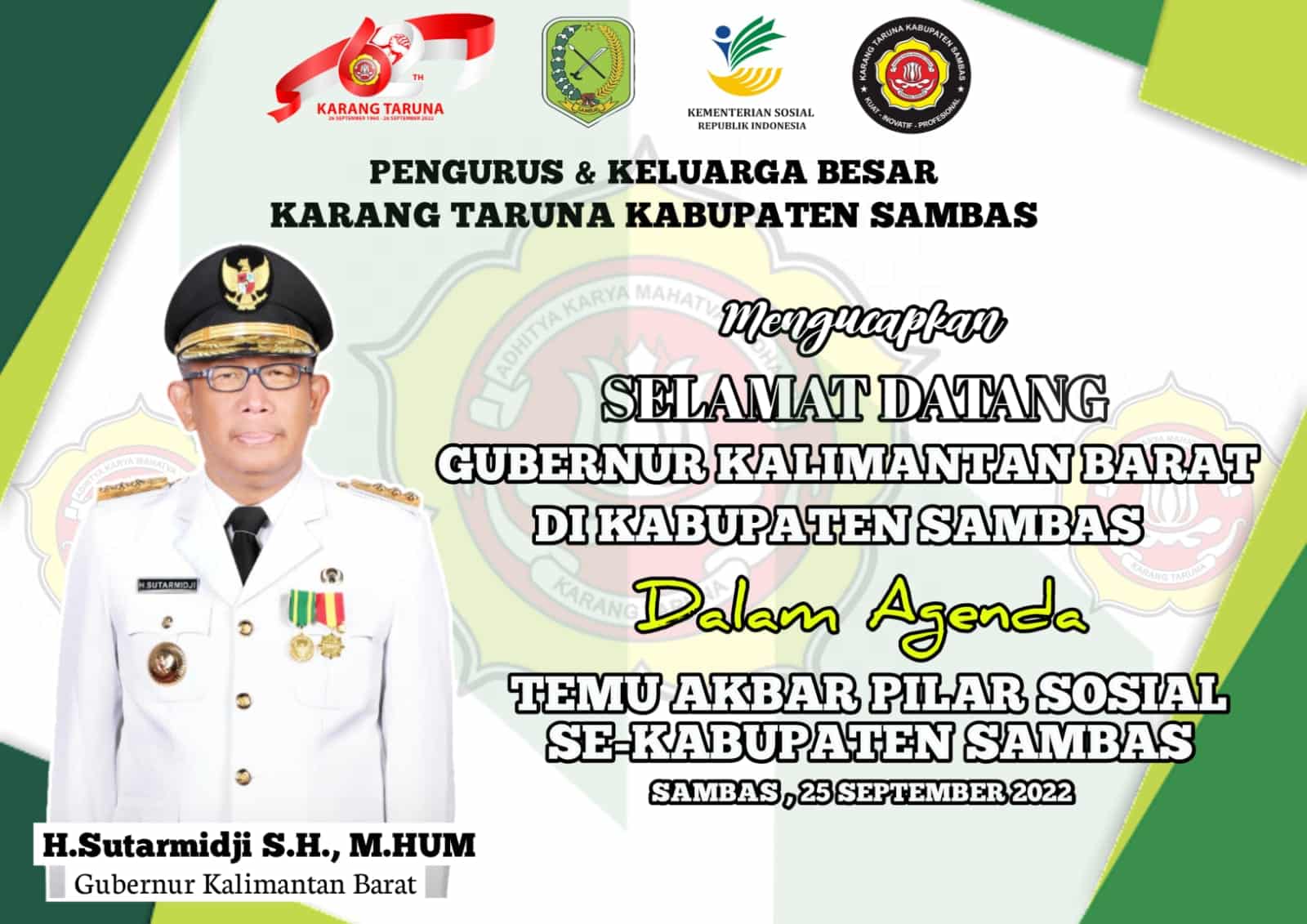 Gubernur Kalbar Hadiri Temu Akbar Pilar Sosial Kabupaten Sambas 2022