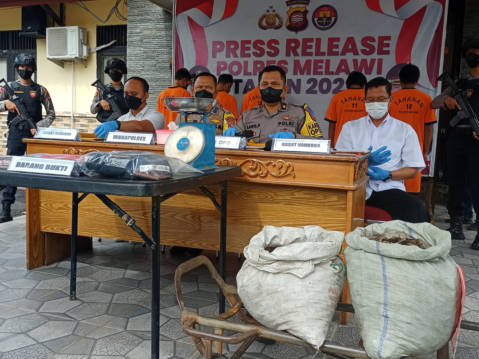 Polres Melawi Gelar Press Release Pengungkapan Sejumlah Kasus, Termasuk Sisik Trenggiling