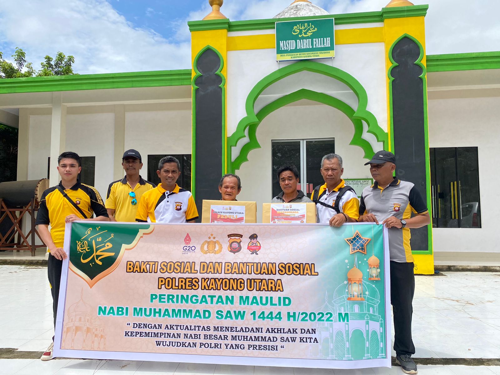 Peringati Maulid Nabi SAW, Polres KKU Gelar Baksos dan Bagikan Bansos