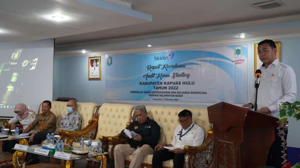 Bupati Kapuas Hulu Pimpin Rakor Tim Audit Kasus Stunting Kabupaten Kapuas Hulu Tahun 2022