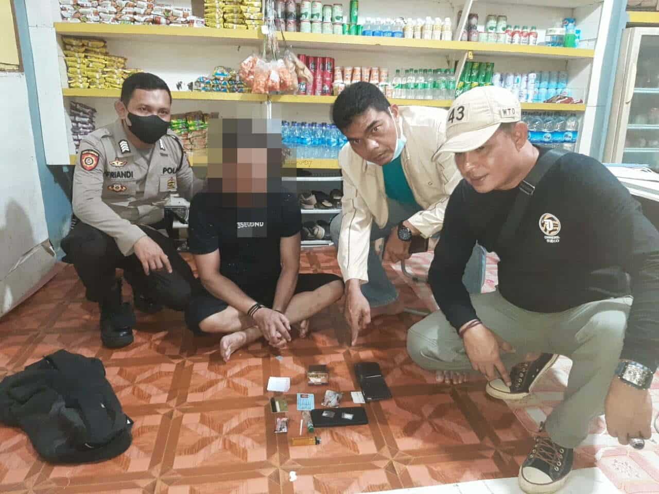 Polsek Delta Pawan Tangkap Pelaku Narkoba, 2 Plastik Klip Sabu Turut Diamankan
