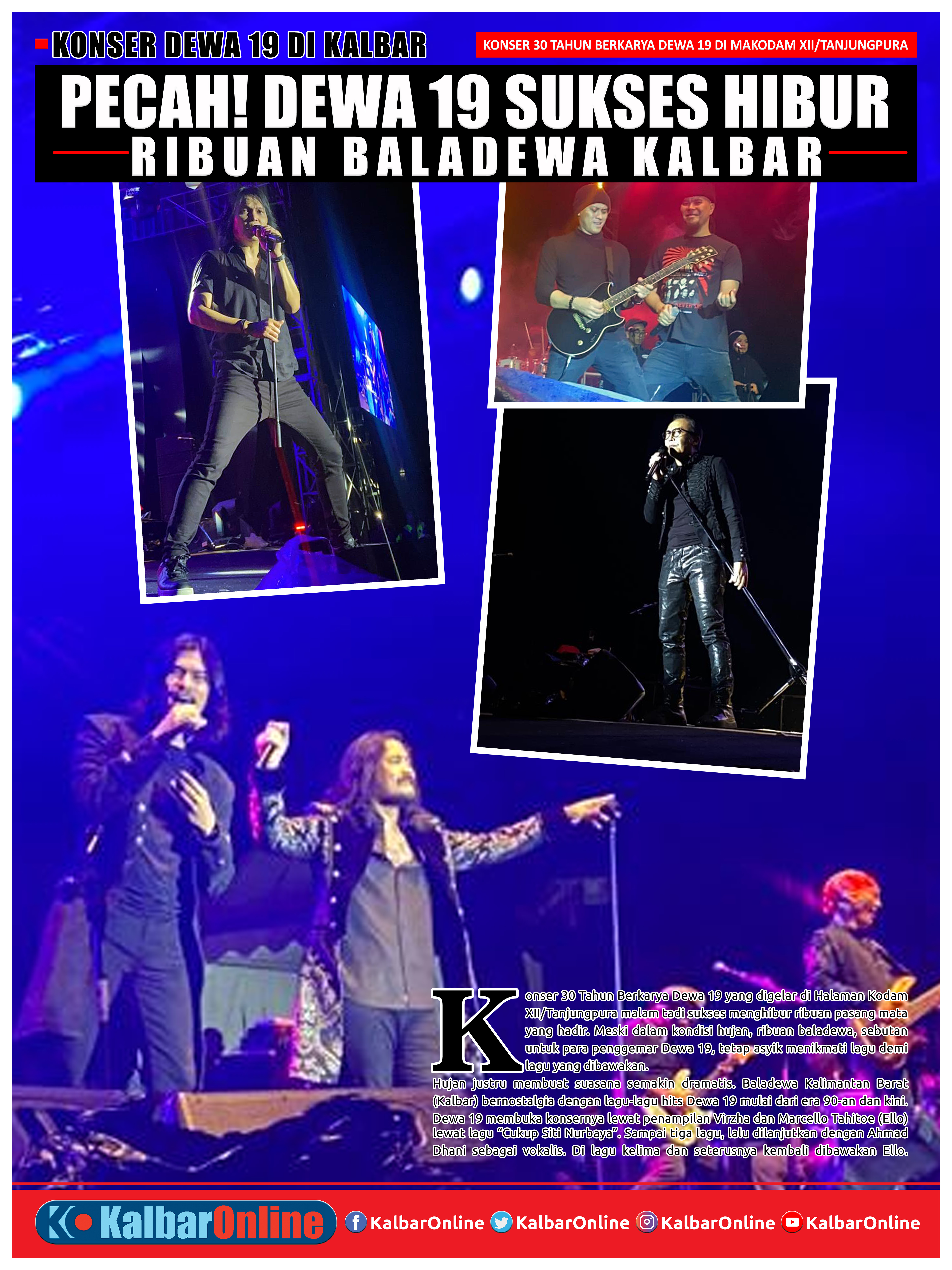 Diguyur Hujan, Konser Dewa 19 di Makodam XII Semakin Romantis dan Puitis