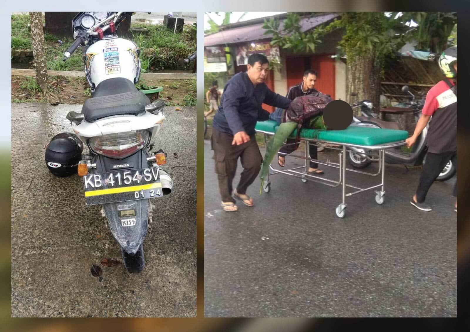 Pengendara Honda Tewas Setelah Alami Laka Tunggal di Jalan Jendral Sudirman Rasau Jaya