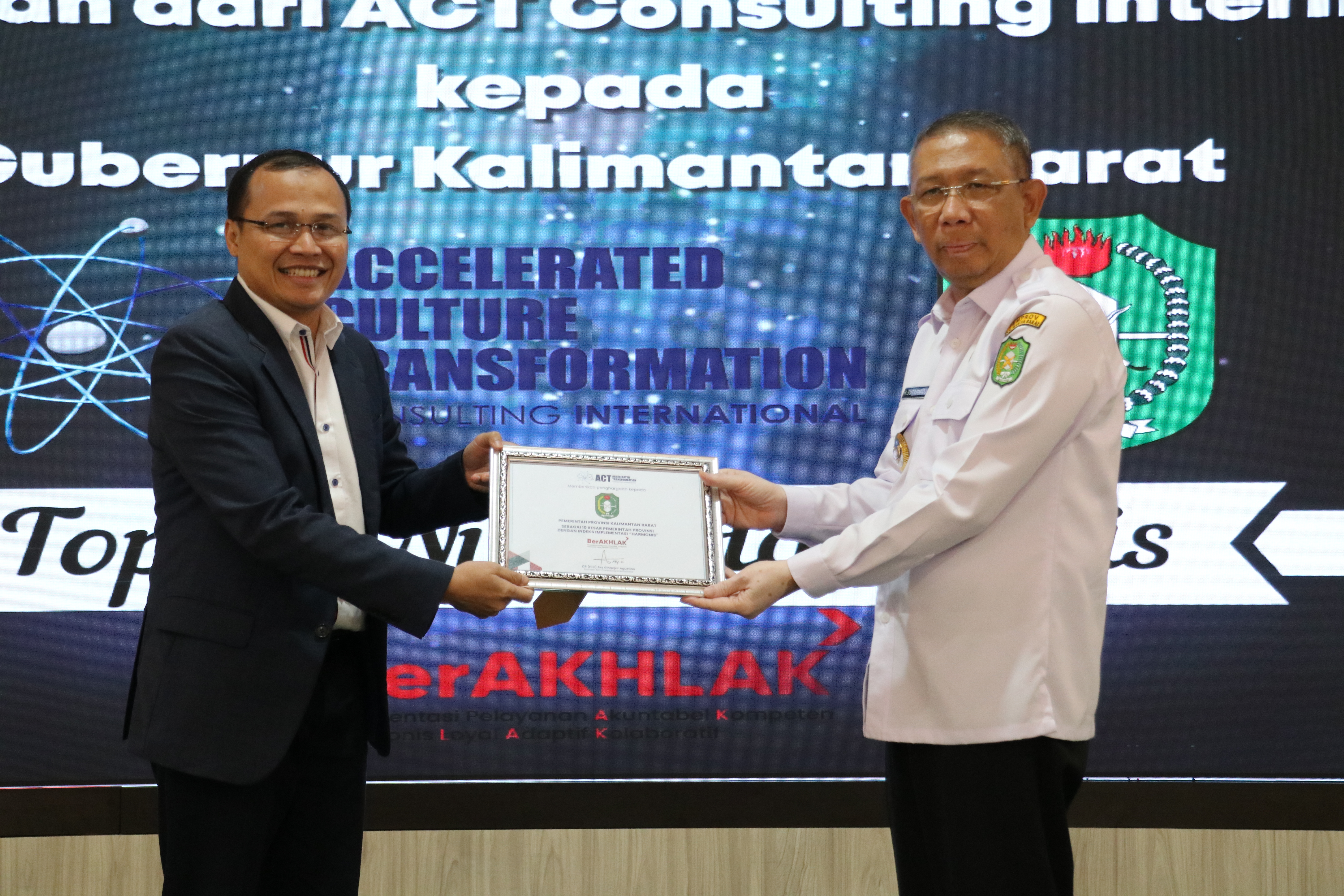 Pemprov Kalbar Masuk 10 Besar Indeks Implementasi Harmonis