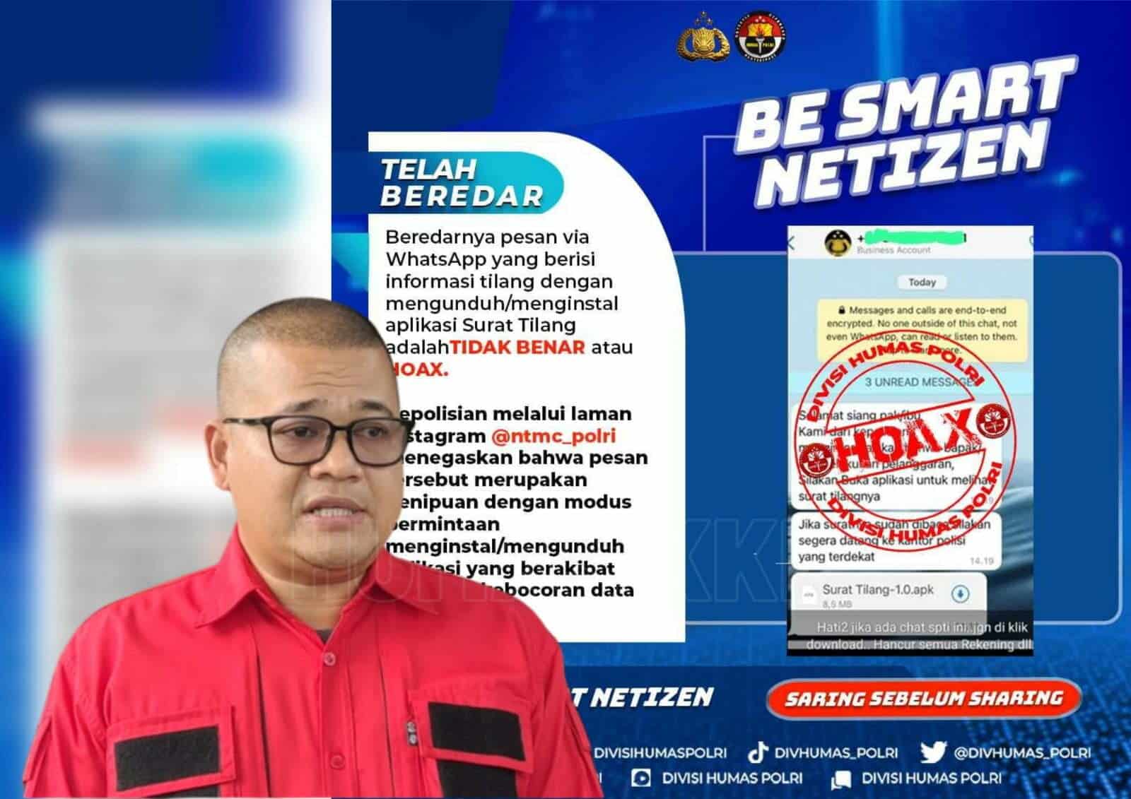 Pesan Tilang Melalui Aplikasi WhatsApp Adalah Modus Penipuan dan Hoax