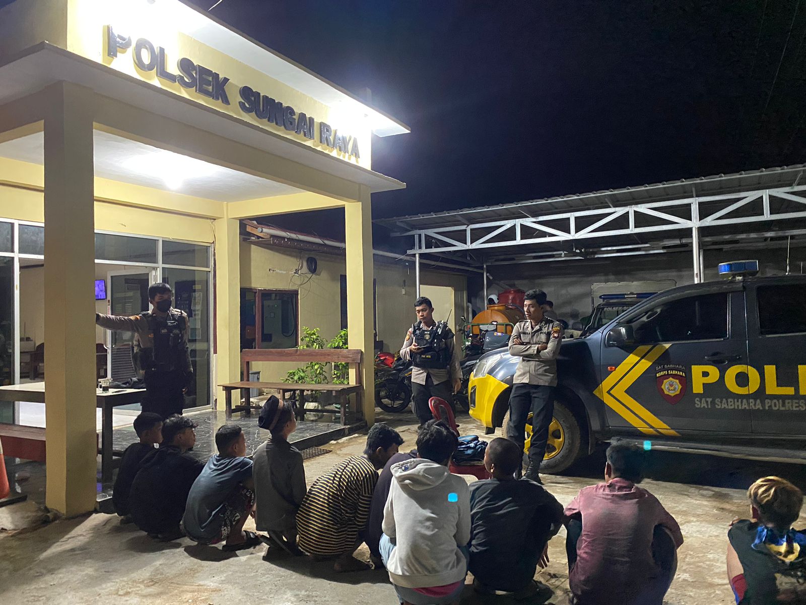 Polsek Sungai Raya Amankan Sekelompok Remaja yang Terlibat Aksi Perang Sarung