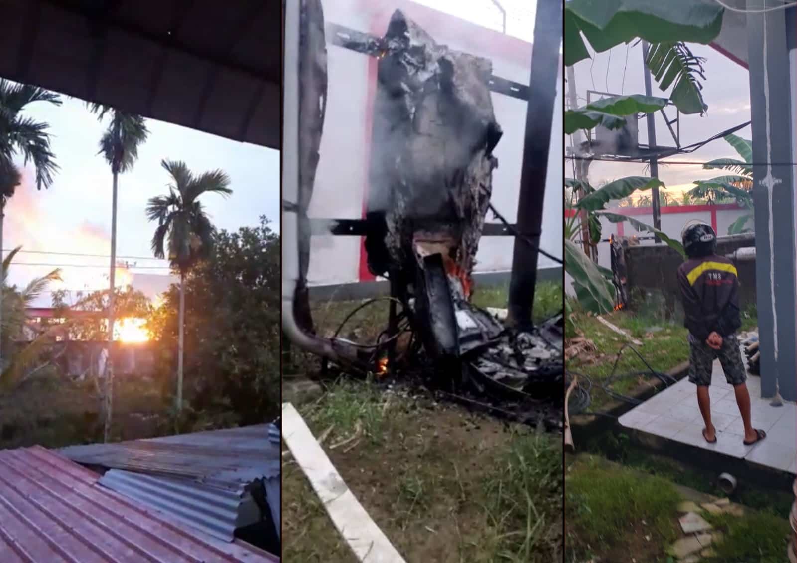 Kebakaran Gardu Listrik di Kantor Telkom Pondok Indah Lestari Kubu Raya