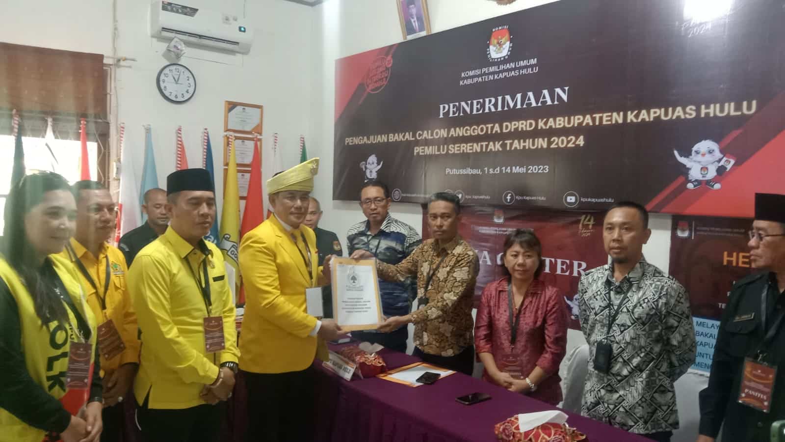 Golkar Kapuas Hulu Resmi Daftarkan Bacaleg ke KPU, Kuswandi: Alhamdulillah 100 Persen Sudah Memenuhi Persyaratan