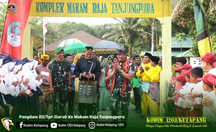 Sambangi Wilayah Kodim 1203/Ktp, Pangdam XII/Tpr Ziarah ke Makam Raja Tanjungpura