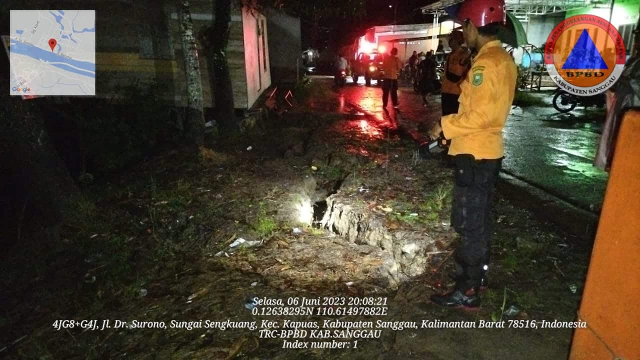 Terjadi Pergerakan Tanah di Sanggau, Tiga Unit Rumah Terdampak
