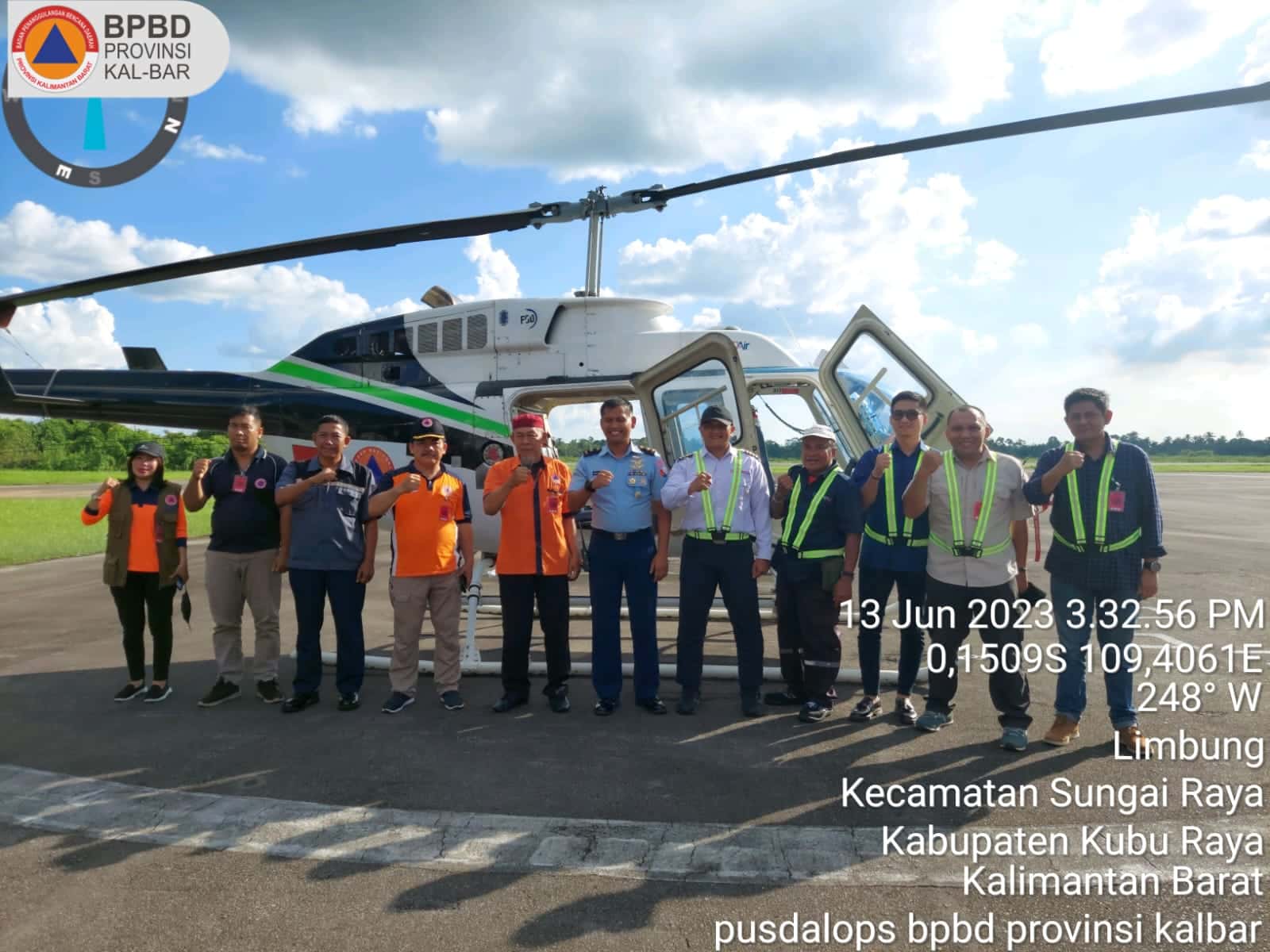 Helikopter Patroli Karhutla Bantuan BNPB Tiba di Kalbar