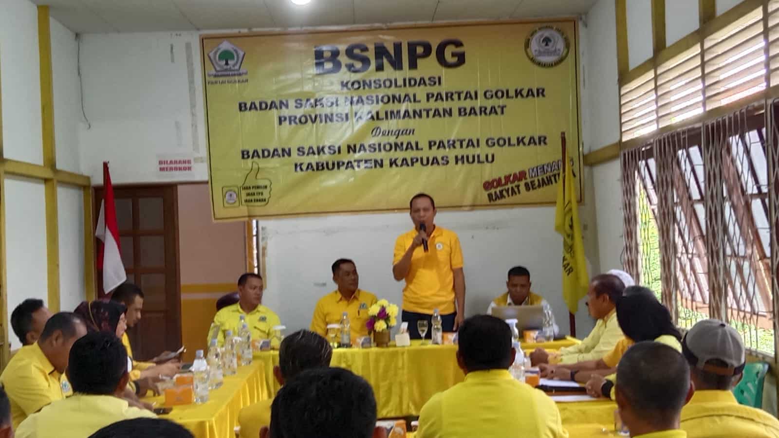 Jelang Pemilu 2024, Golkar Kapuas Hulu Gelar Konsolidasi Badan Saksi Nasional