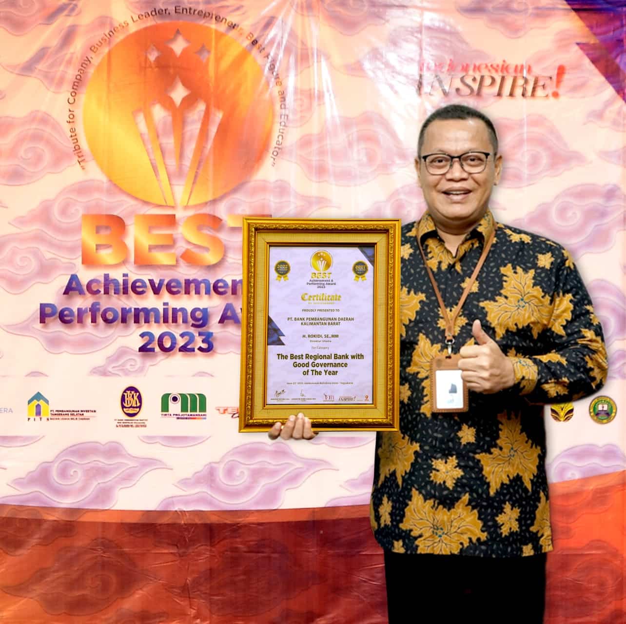 Bank Kalbar Raih The Best Achievement and Performing Award 2023