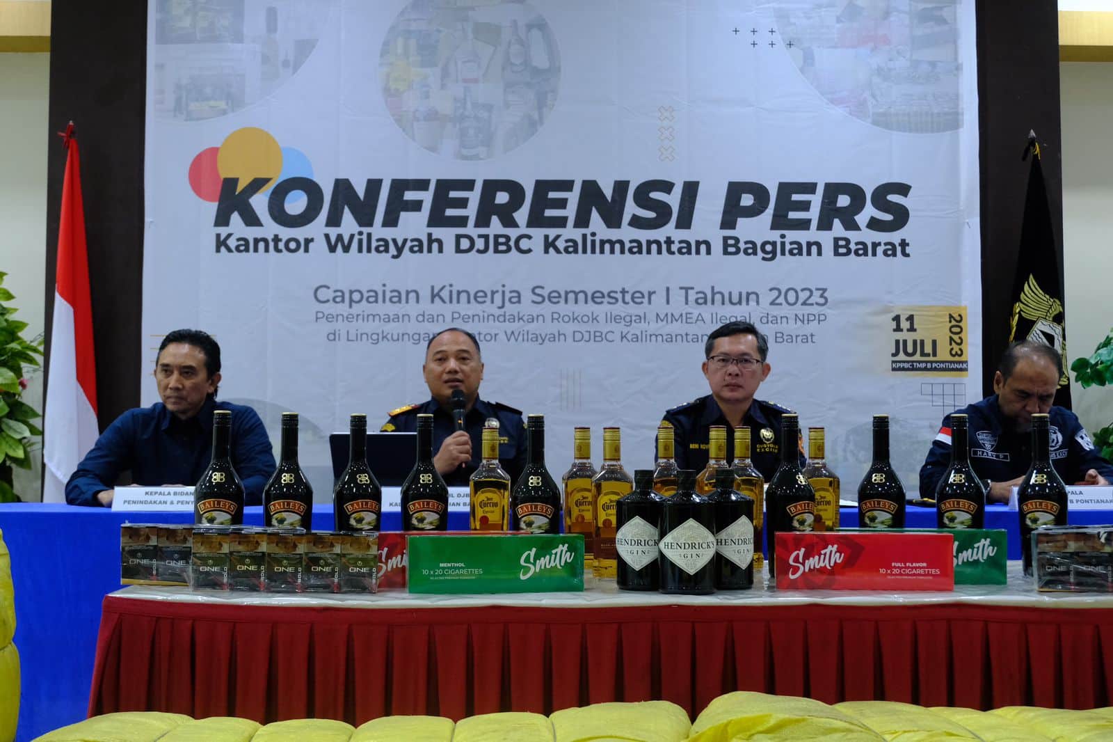 Selama Juni 2023, Bea Cukai Kalbar Gagalkan Distribusi 660 Ribu Batang Rokok Ilegal