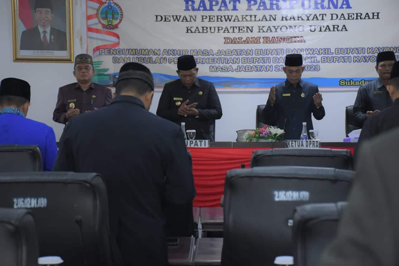 Rapat Paripurna DPRD KKU, Pengumuman Akhir Masa Jabatan Bupati dan Wakil Bupati Kayong Utara