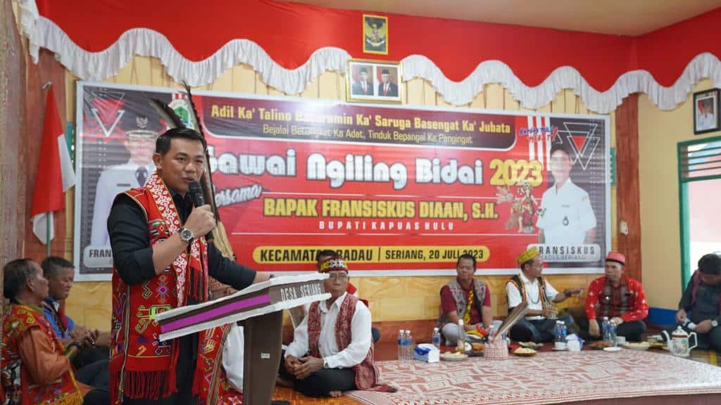 Hadiri Gawai Ngiling Bidai di Desa Seriang, Bupati Fransiskus: Sub Suku Bangsa Indonesia Ada di Kapuas Hulu 