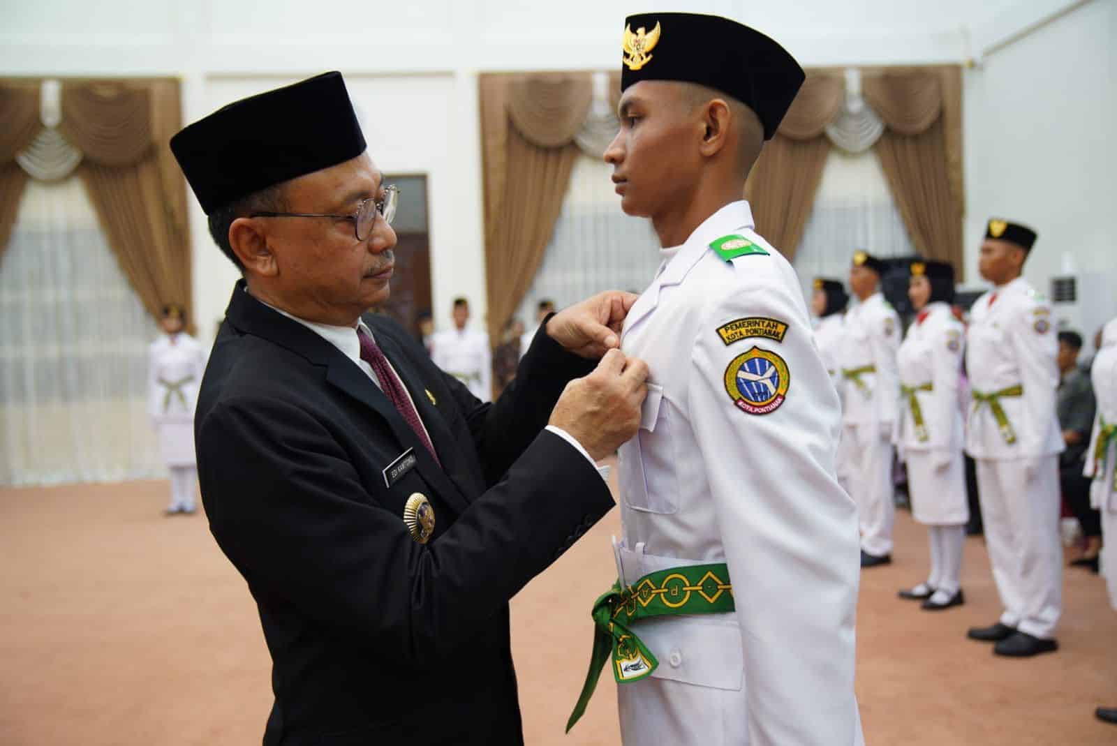 32 Paskibraka Dikukuhkan, Wako Pontianak: Tanamkan Nasionalisme dan Patriotisme
