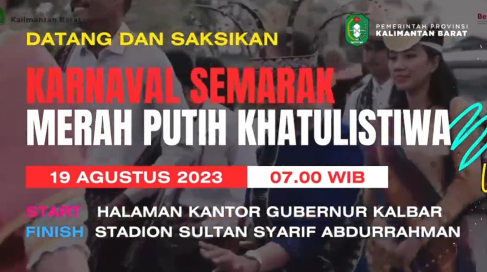 Pemprov Kalbar Gelar Karnaval Akbar Meriahkan HUT RI ke-78, Diikuti 24 Kelompok Etnis