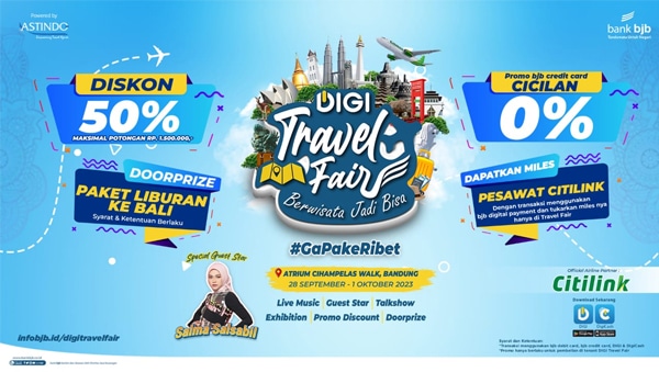 Dukung Pertumbuhan Pariwisata, bank bjb Kolaborasi dengan Citilink Gelar DIGI Travel Fair Tawarkan Sejumlah Promo Menarik