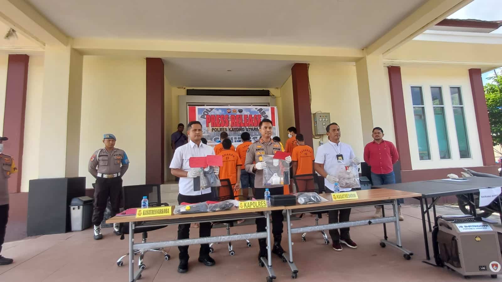 Polres Kayong Utara Gelar Press Release Pengungkapan Tindak Pidana Narkotika