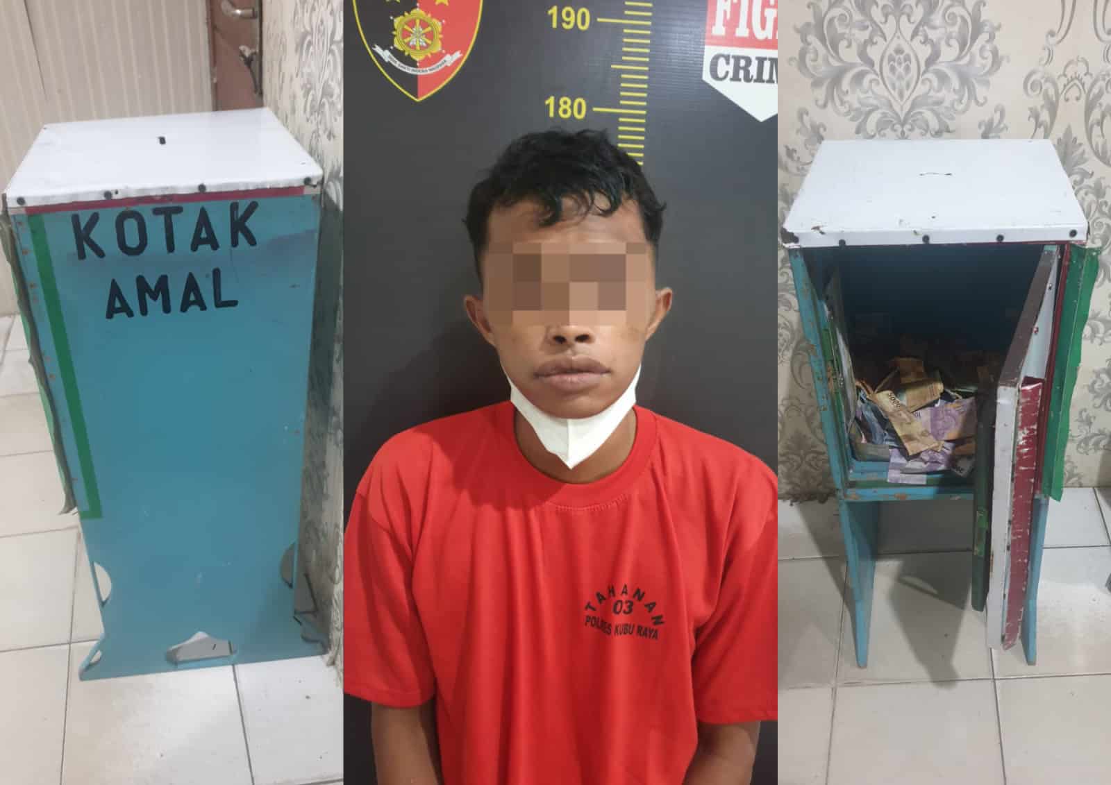 Pengaruh Narkoba dan Judi Online, Pria Kubu Nekat Curi Kotak Amal Masjid Nurul Qolby