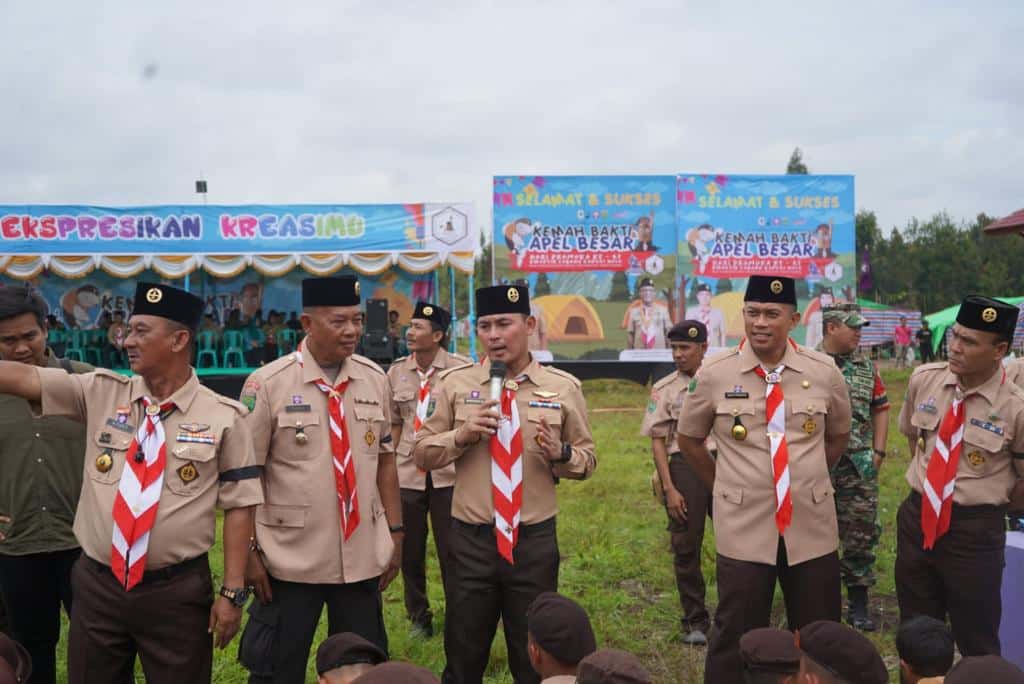 HUT Pramuka ke 62 Tahun, Wabup Kapuas Hulu Buka Bumi Perkemahan Banner Betuah di Boyan Tanjung