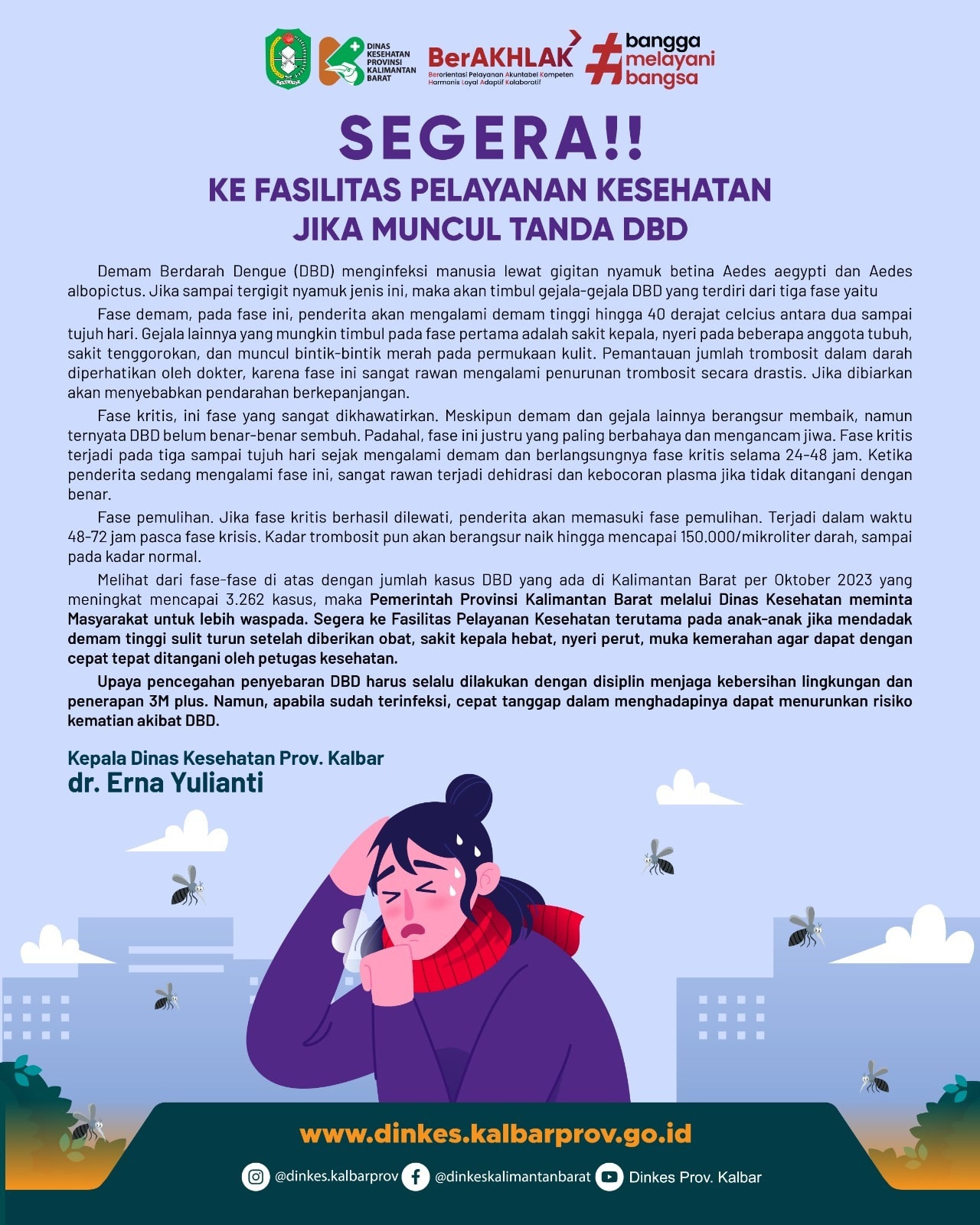 Angka DBD Merangkak Naik, Dinkes Kalbar Dorong Upaya Pencegahan dan Manajemen Vektor Efektif