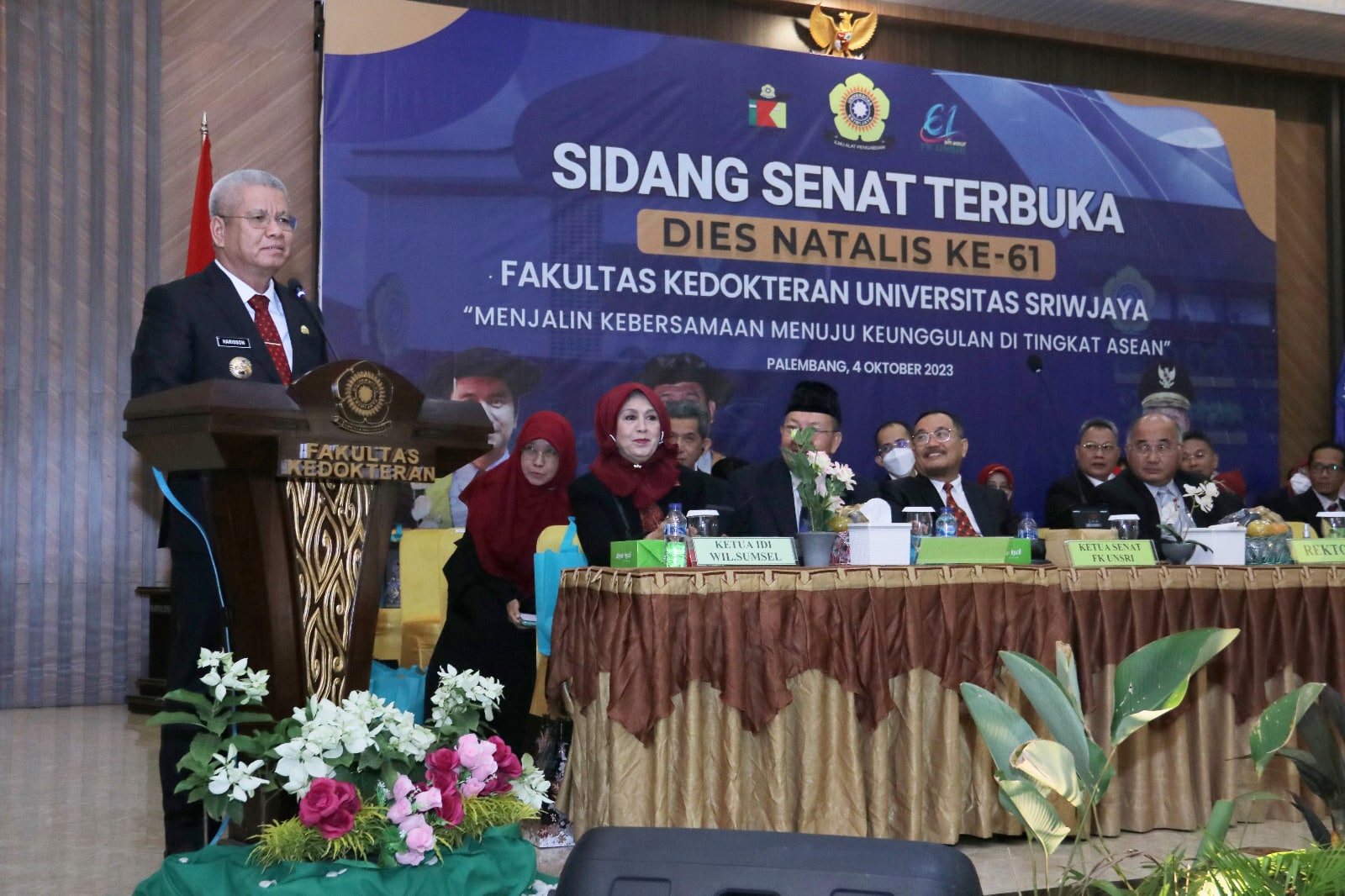 Harisson Sampaikan Orasi Ilmiah tentang Pembangunan Kualitas SDM di Universitas Sriwijaya Palembang