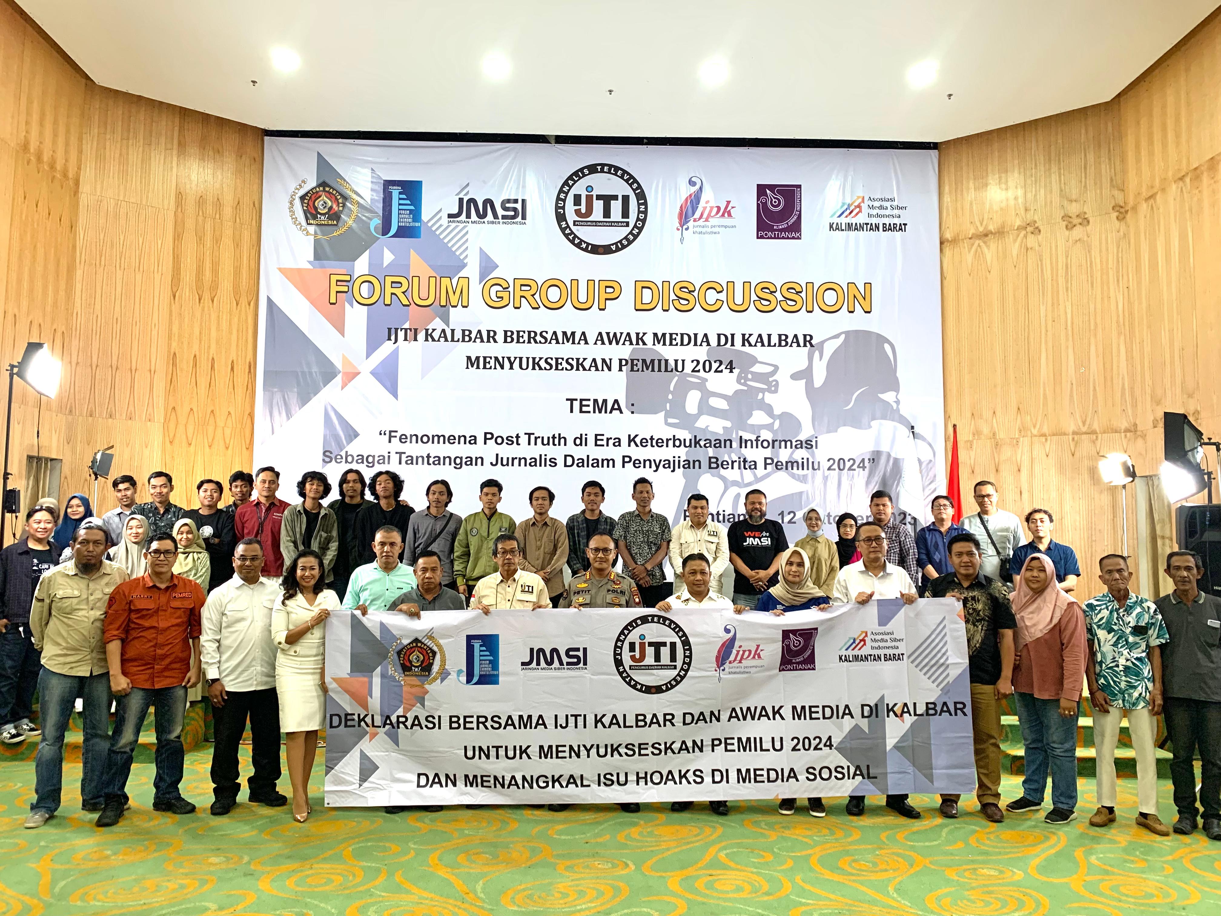 IJTI Kalbar Ajak Jurnalis dan Masyarakat Tangkal Hoaks dan Post Truth Jelang Pemilu 2024