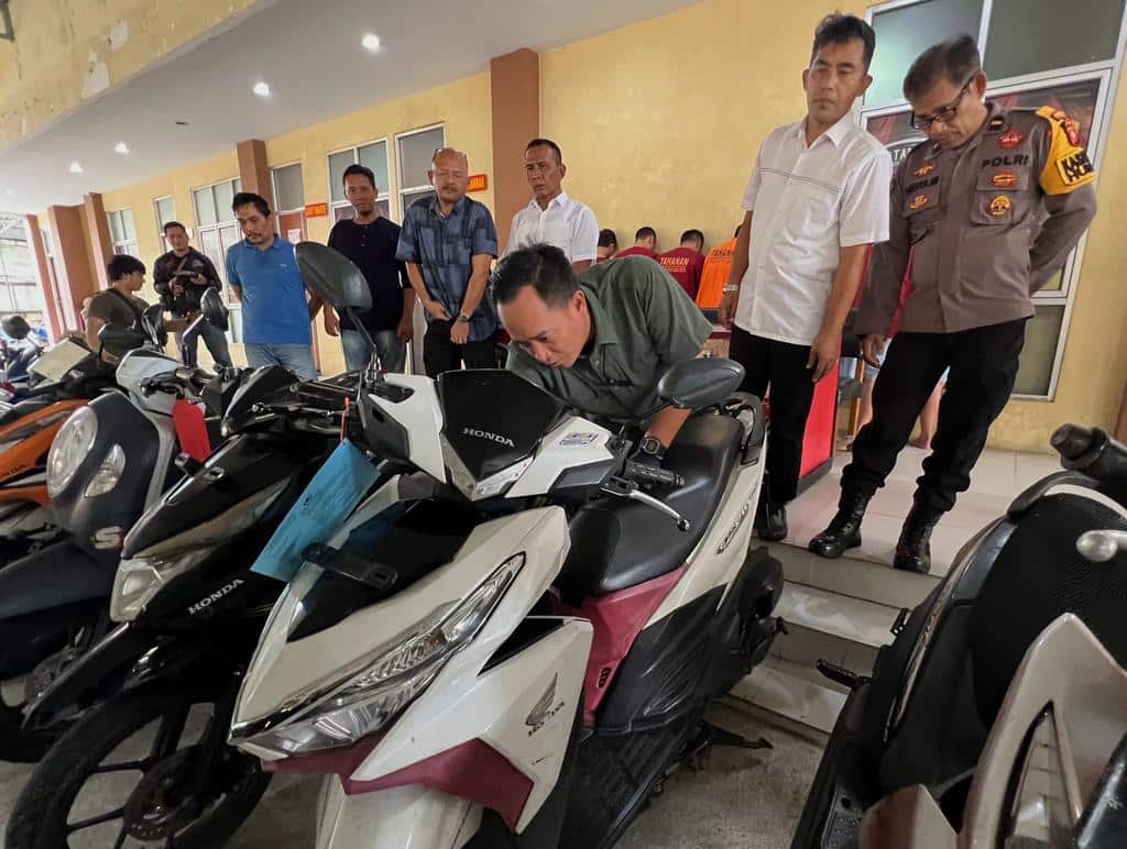 Polresta Pontianak Gulung 12 Tersangka Curanmor Meresahkan